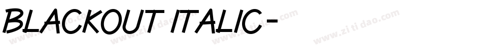 Blackout Italic字体转换